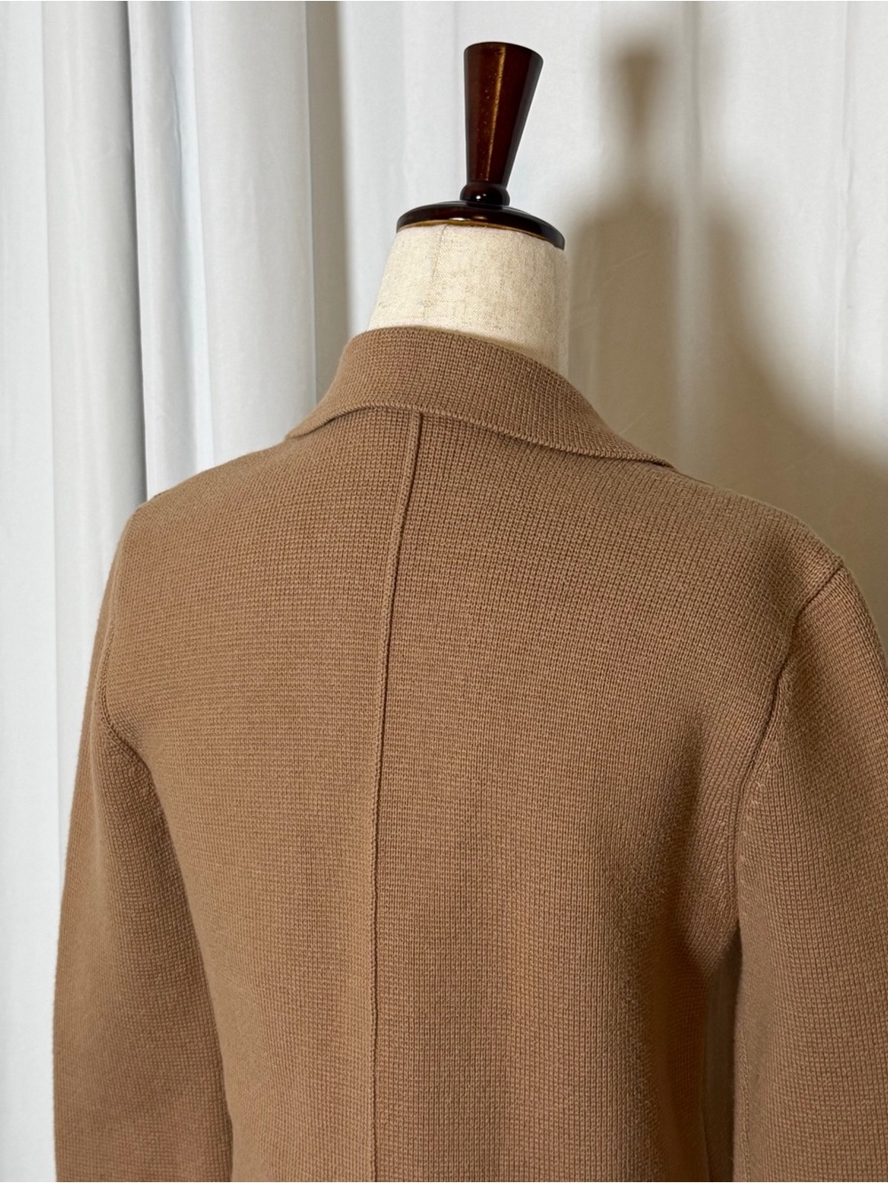 L’AGENCE Sofia Knit Double Breasted Blazer Ginger Snap Brown Gold Buttons Small - Picture 13 of 16